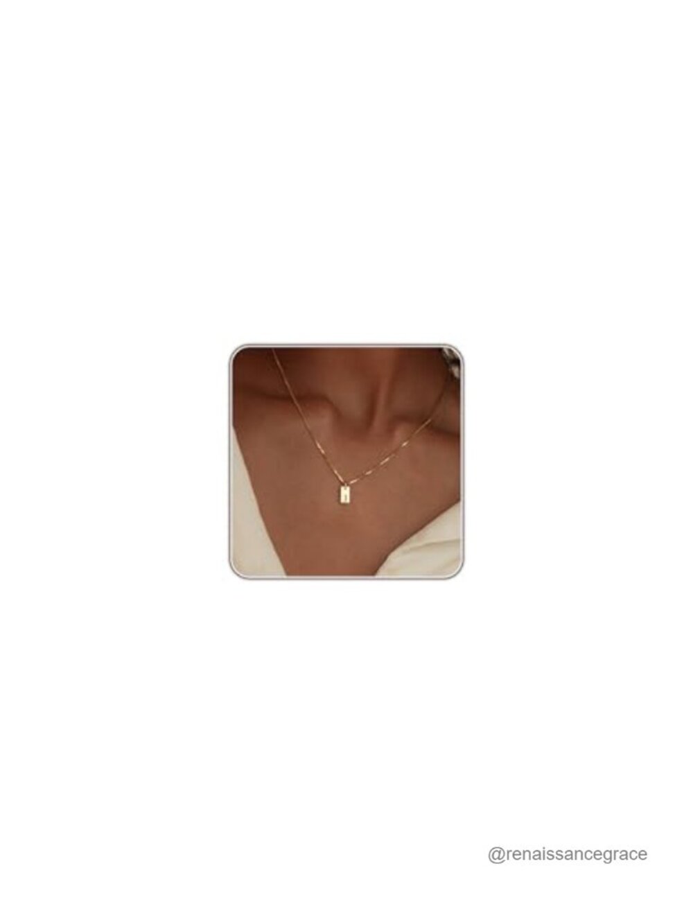 14K Gold Plated Initial Pendant Necklace for Women Waterproof Layering Jewelry